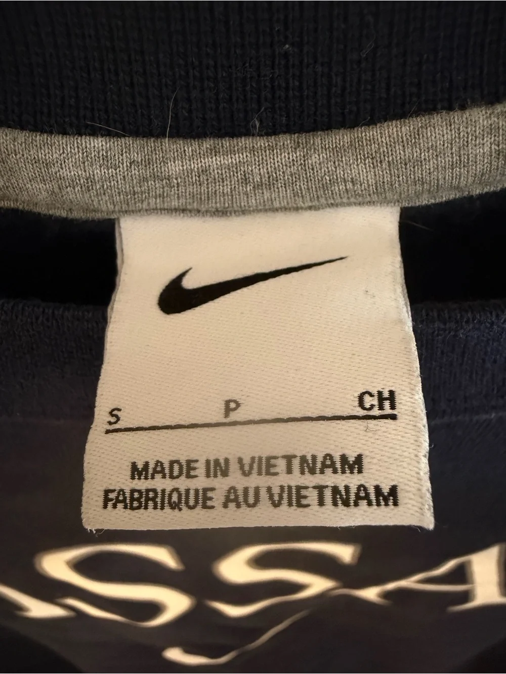Nike Navy Vassar Crewneck Sweatshirt with White Logo